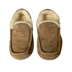 UGG Ascot Men's Tan Suede Wool Loafer Moccasin Slippers Fit Like Size 9